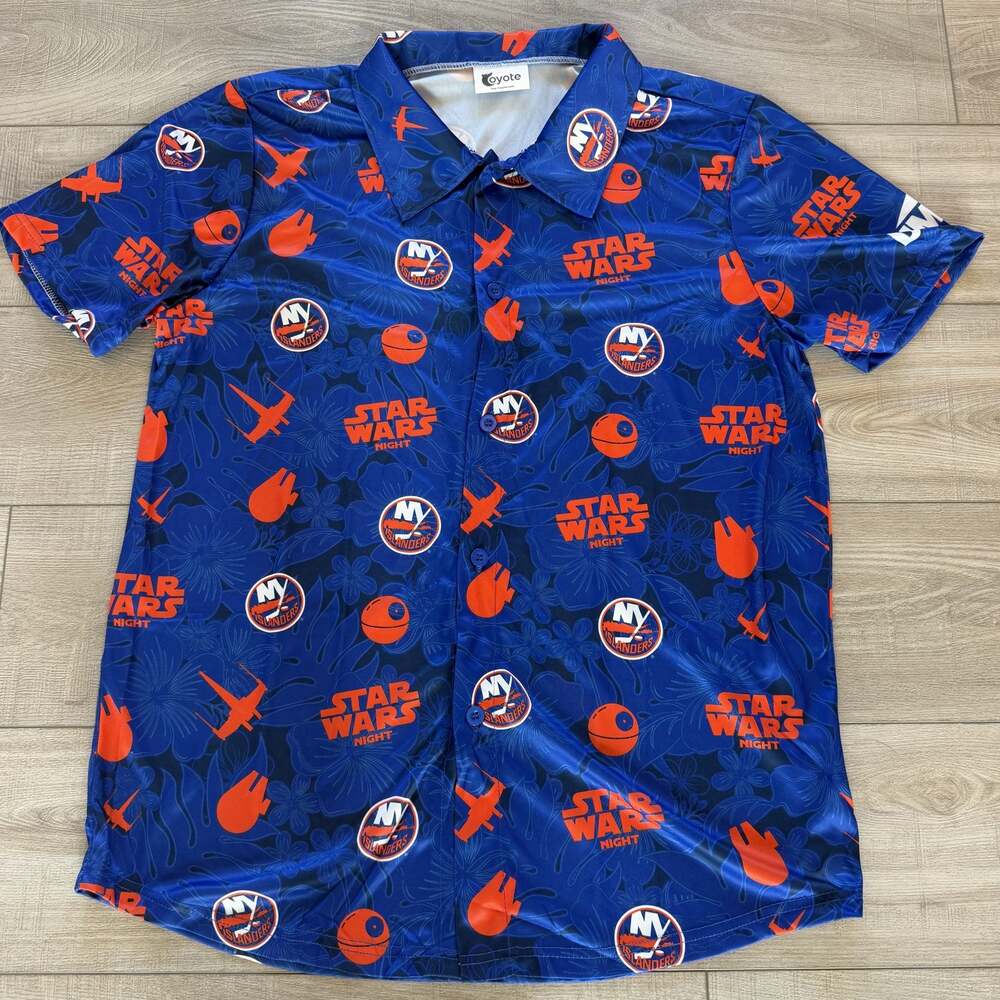 New York Islanders Star Wars Night Button Up